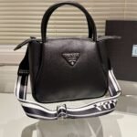 Prada Small Leather Handbag Black 23cm 1BC145 2DKV F0002 V 3OO - Image 2
