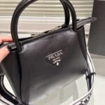 Prada Small Leather Handbag Black 23cm 1BC145 2DKV F0002 V 3OO - Image 4