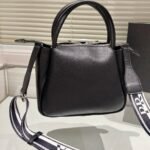 Prada Small Leather Handbag Black 23cm 1BC145 2DKV F0002 V 3OO - Image 6
