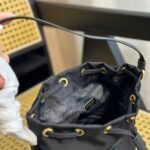 Prada Duet Re Nylon Bucket Bag Black 18Cm 1BH038 RV44 F0002 V UOP - Image 6