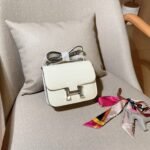 Super Vip 1:1 – Hermès Mini Constance 19 Shiny Alligator White - Image 2