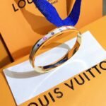 Louis Vuitton Gold Multicolor Monogram Bangle - Image 3