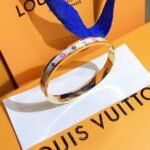 Louis Vuitton Gold Multicolor Monogram Bangle - Image 4