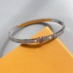 Louis Vuitton Empreinte Bangle White Gold Tone Q95641 - Image 5