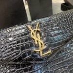 Saint Laurent Uptown Pouch In Crocodile Black 27cm 565739DND0J1000 - Image 6