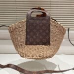 Louis Vuitton Raffia Monogram Crossbody Shoulder Bag Natural 21cm - Image 6