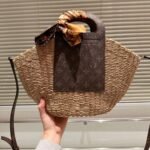 Louis Vuitton Raffia Monogram Crossbody Shoulder Bag Natural 21cm - Image 2