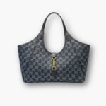 Gucci Mercato Medium Tote Bag Denim Navy Blue 36Cm
