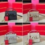 Valentino Garavani Small Leather Vsling White 20cm - Image 3
