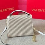 Valentino Garavani Small Leather Vsling White 20cm - Image 6