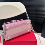 Valentino Vsling Mini Handbag With Sparkling Embroidery Pink 19Cm - Image 8