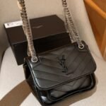Saint Laurent Niki Baby In Vintage Brushed Palladium Black 22cm - Image 2