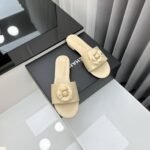 Chanel Camellia Slides Beige - Image 2
