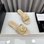 Chanel Camellia Slides Beige - Image 4