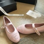 Chanel Mary Jane Ballet Flat Baby Pink - Image 3