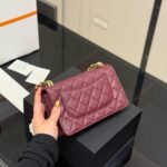 Chanel Wallet On Chain Gold Tone Metal Dark Burgundy 19Cm - Image 8