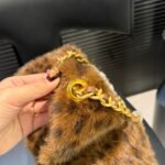 Chanel 25 Small Handbag Faux Leopard Fur And Gold Tone Metal Brown 28Cm - Image 7