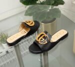 Gucci Princetown GG Slippers Leather Black - Image 5