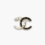 Chanel CC Brooch Black And White