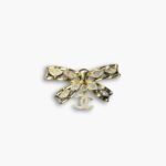 Chanel CC Bowtie Brooch Gold